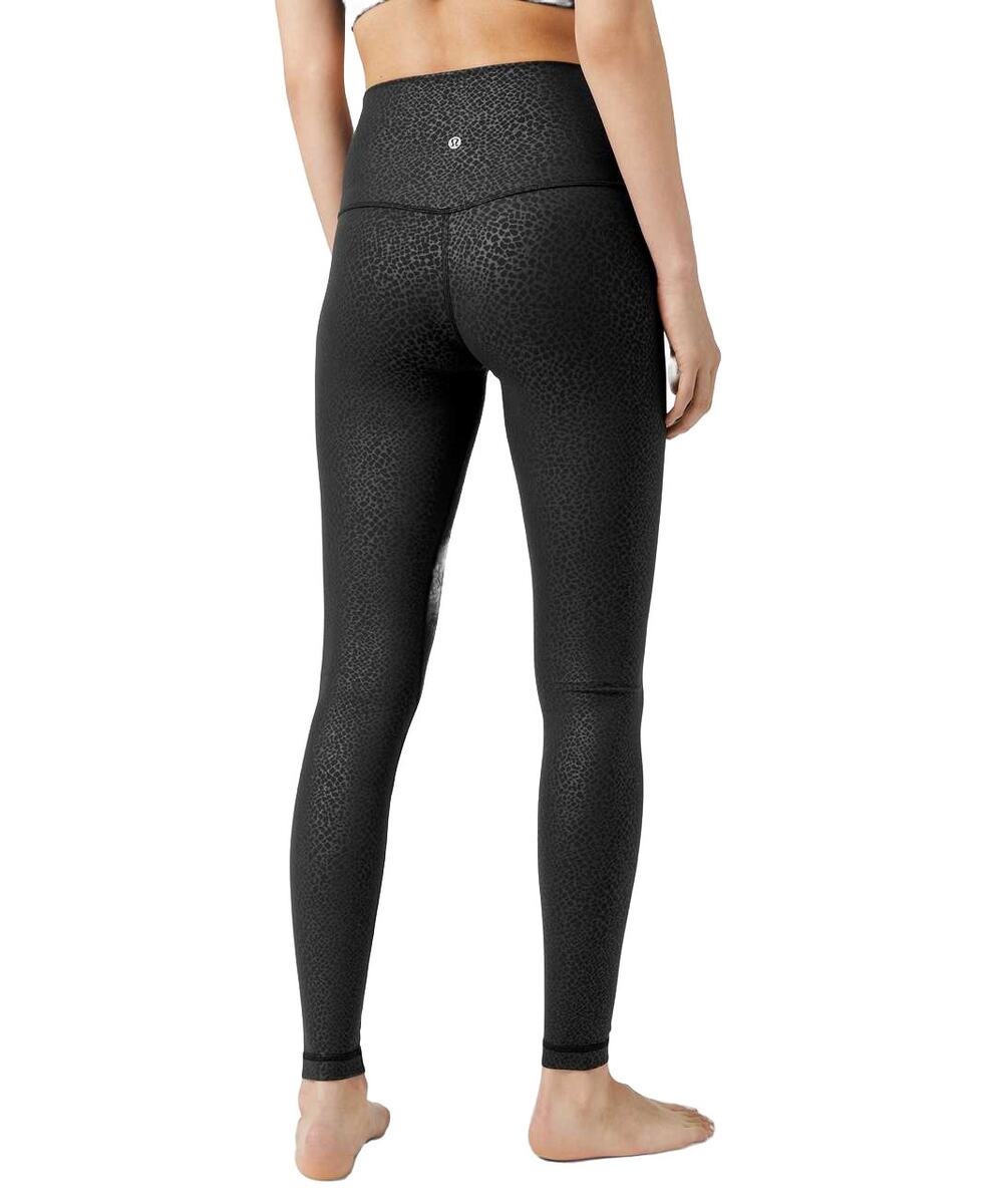 Women's Lululemon Formulate Emboss Black Animal Print Align Pants Leggings